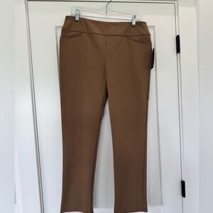 Attyre New York Brooke Ankle Pants Size 10 Slim Leg Taupe